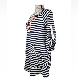 Nanette Lepore Nautical Red White Blue Swim Cover Up Women Size S Pre-owned